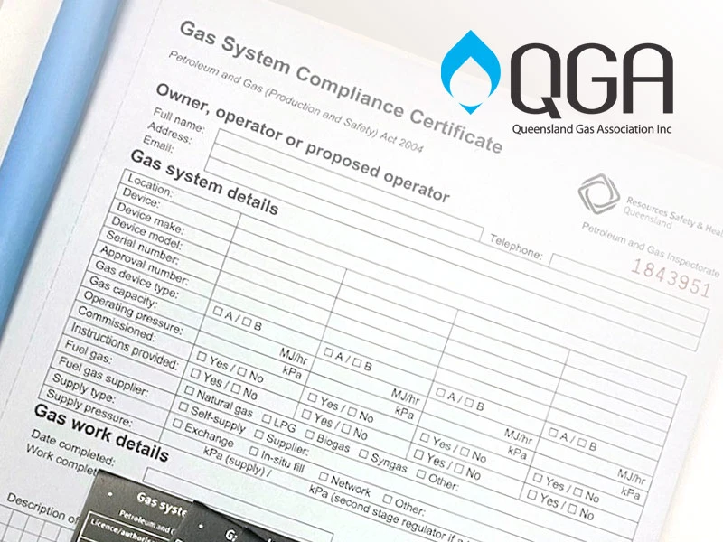 Gas Safety Queensland Compliances Certificates & Plates